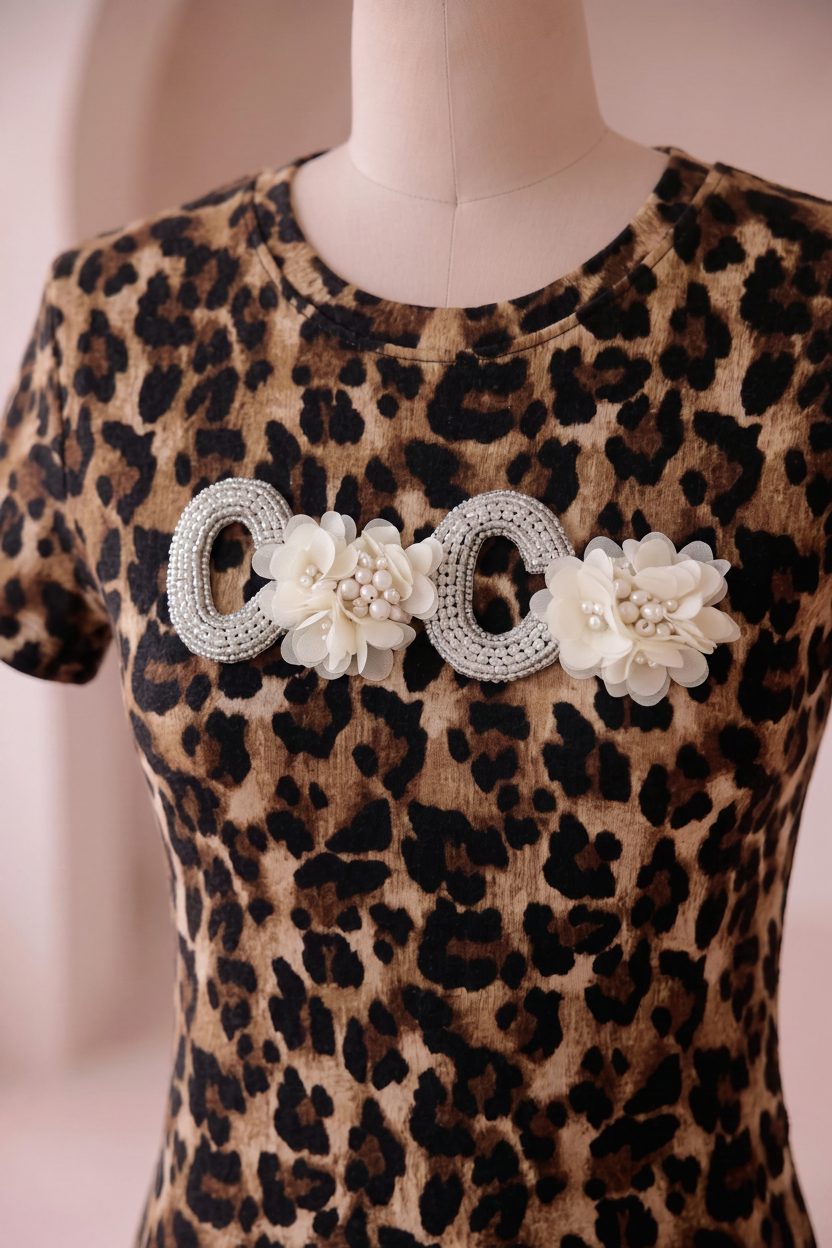 Flora - Let t-shirt i leopard print; Fra webshoppen Defend Dreams