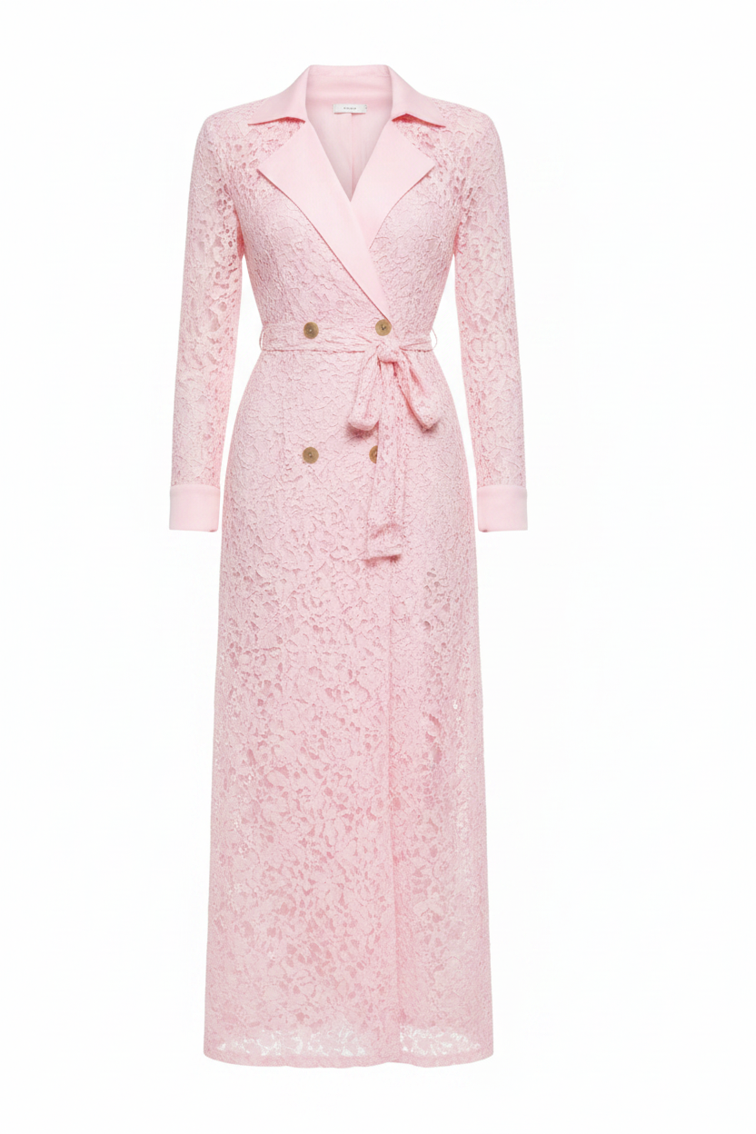 Fie - Blonde maxi kjole - Pink; fra webshoppen Defend Dreams
