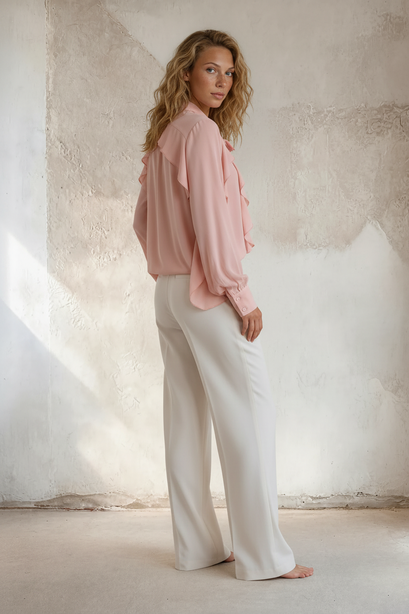 Afrodite - Elegant flæse skjorte - Rosa; fra webshoppen Defend Dreams