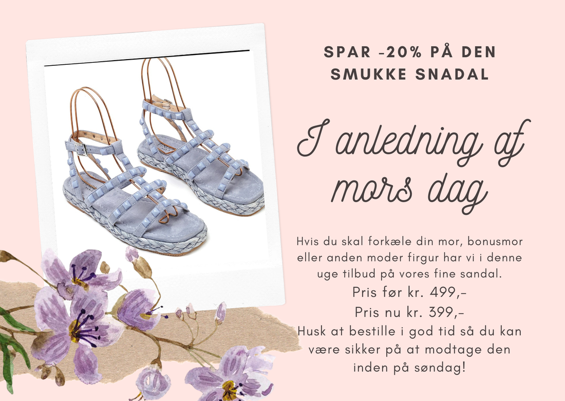 💙 Mors dag gaveidé: Forkæl med smukke sandaler (–20%)