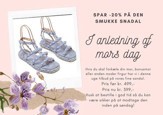 💙 Mors dag gaveidé: Forkæl med smukke sandaler (–20%)