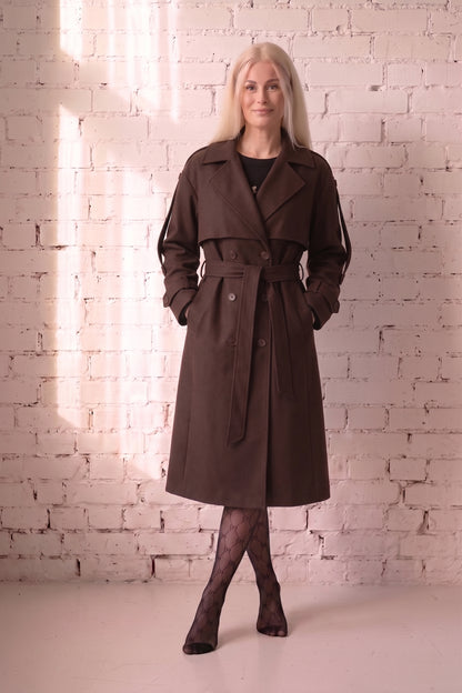 Soka - Trench coat - Choko; Fra webshoppen Defend Dreams