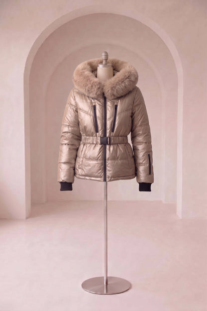 Melody - Puffer jakke med faux fur; Fra webshoppen Defend Dreams