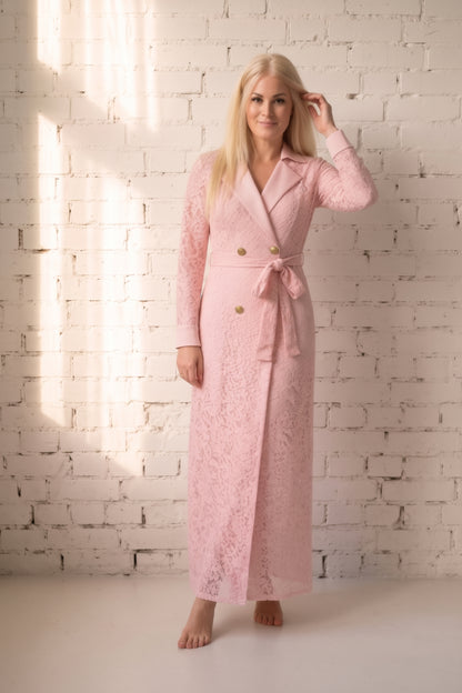 Fie - Blonde maxi kjole - Pink; fra webshoppen Defend Dreams