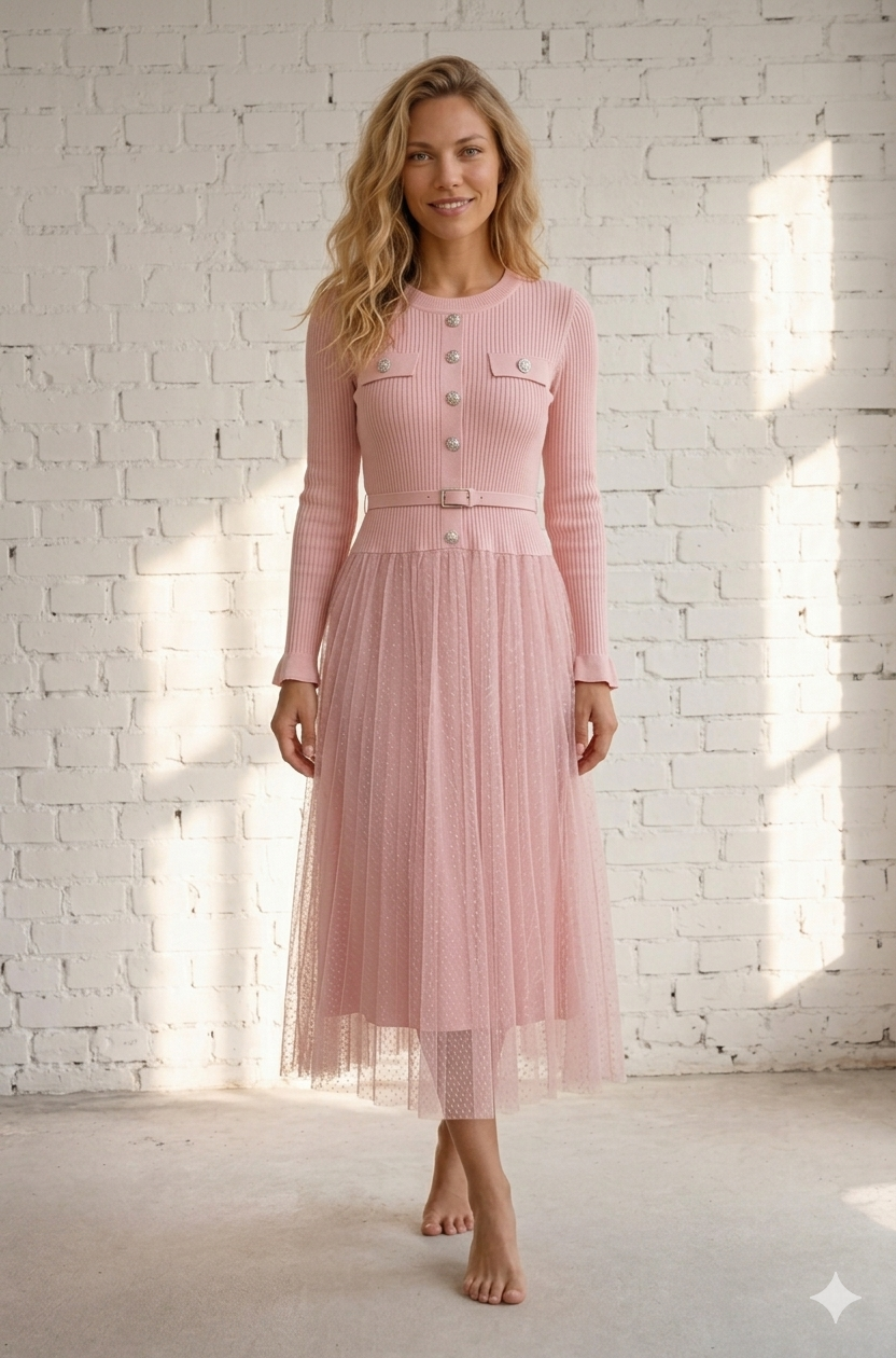 Sia - Lang kjole med tylskørt; fra webshoppen Defend Dreams