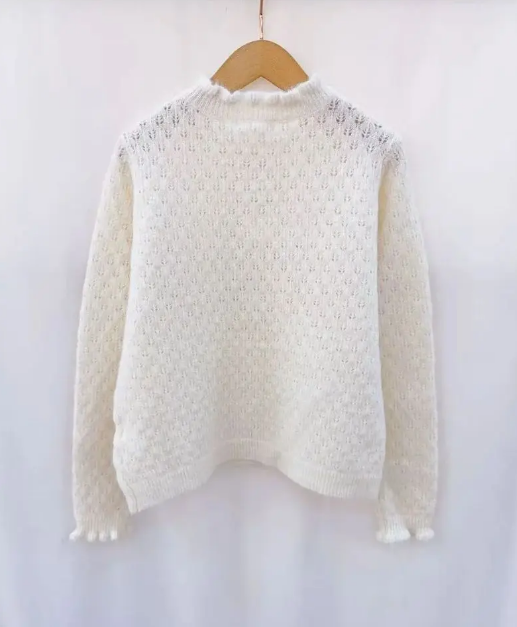 Noelle - Elegant cardigan i uld blanding - Beige; fra webshoppen Defend Dreams
