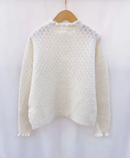 Noelle - Elegant cardigan i uld blanding - Beige; fra webshoppen Defend Dreams