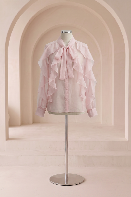 Afrodite - Elegant flæse skjorte - Rosa; fra webshoppen Defend Dreams
