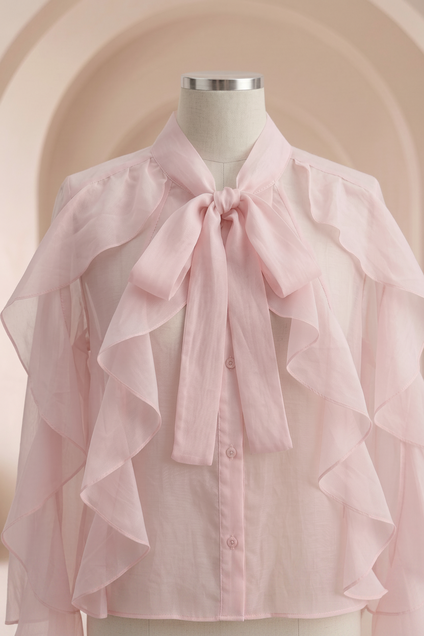 Afrodite - Elegant flæse skjorte - Rosa; fra webshoppen Defend Dreams