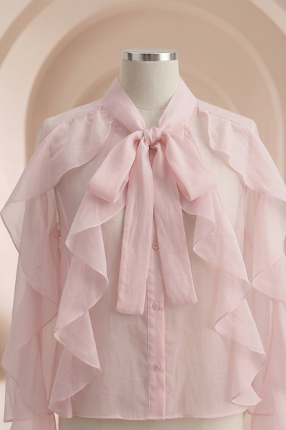 Afrodite - Elegant flæse skjorte - Rosa; fra webshoppen Defend Dreams