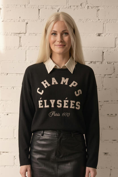Elyse - Broderet sweater; Fra webshoppen Defend Dreams