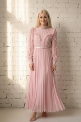 Estelle - Romantisk maxi kjole - Pink
