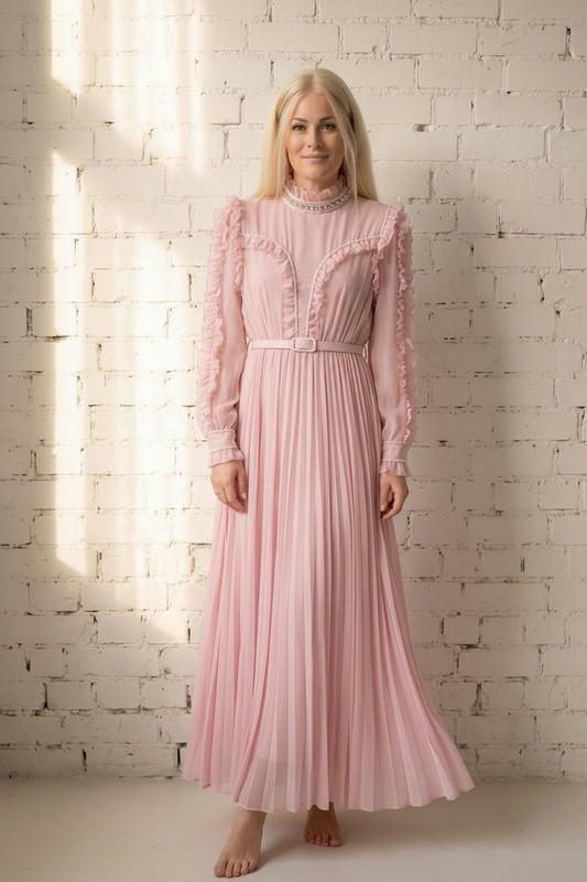 Estelle - Romantisk maxi kjole - Pink; fra webshoppen Defend Dreams