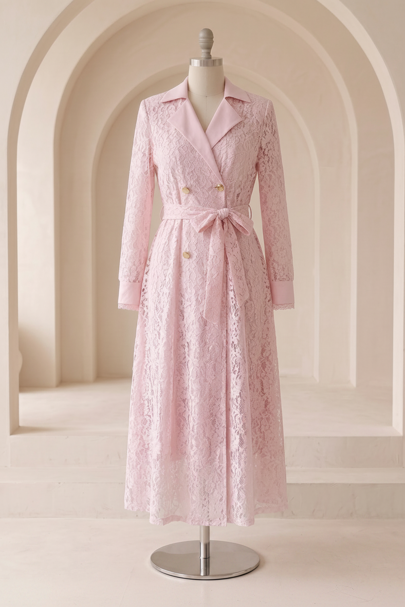 Fie - Blonde maxi kjole - Pink; fra webshoppen Defend Dreams