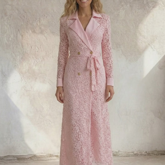 Fie - Blonde maxi kjole - Pink; fra webshoppen Defend Dreams