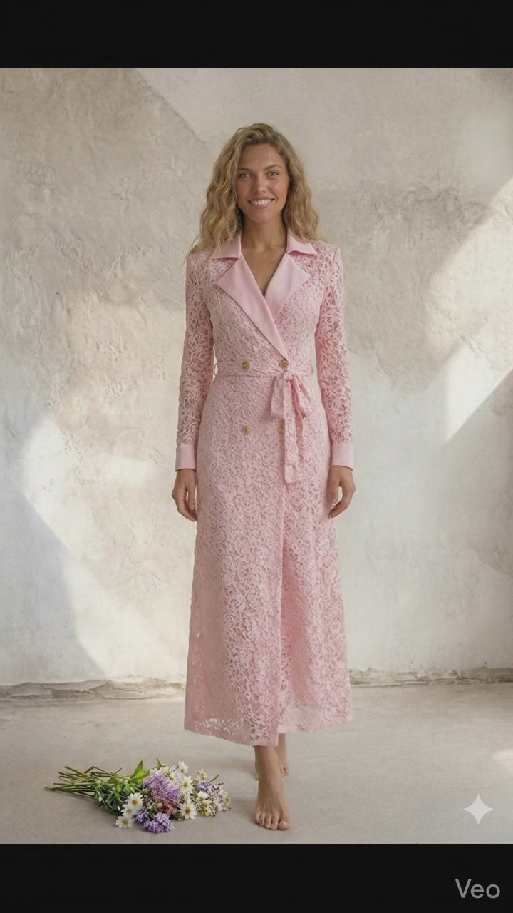 Fie - Blonde maxi kjole - Pink; fra webshoppen Defend Dreams