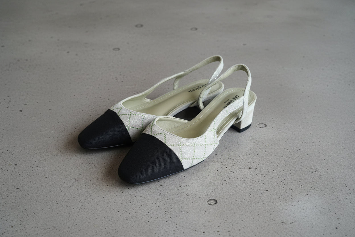 Clara - Slingback sandel med glitter; fra webshoppen Defend Dreams