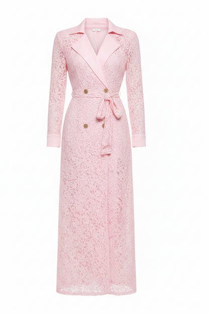 Fie - Blonde maxi kjole - Pink; fra webshoppen Defend Dreams