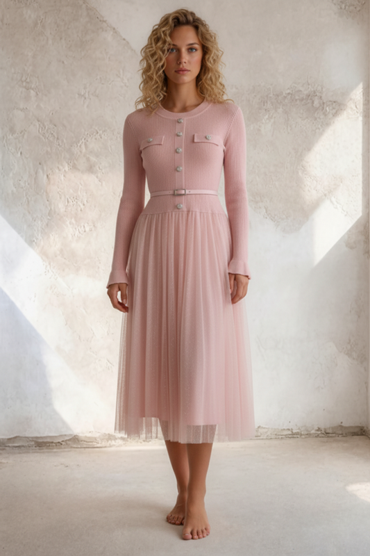 Sia - Lang kjole med tylskørt; fra webshoppen Defend Dreams