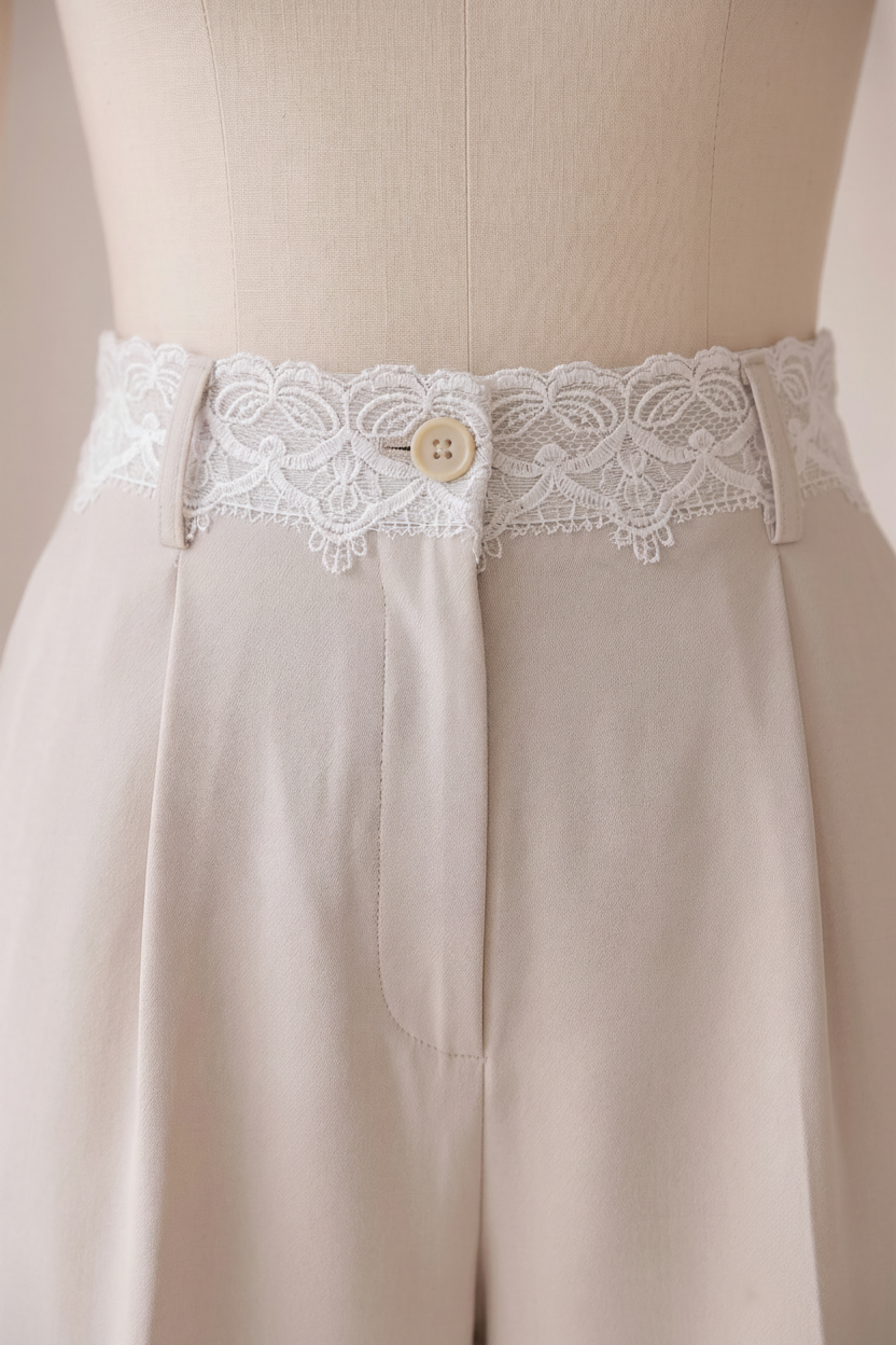 Sarah - Elegante bukser med blonde; fra webshoppen Defend Dreams