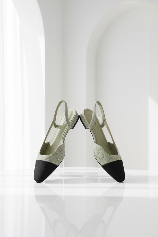 Clara - Slingback sandel med glitter; fra webshoppen Defend Dreams