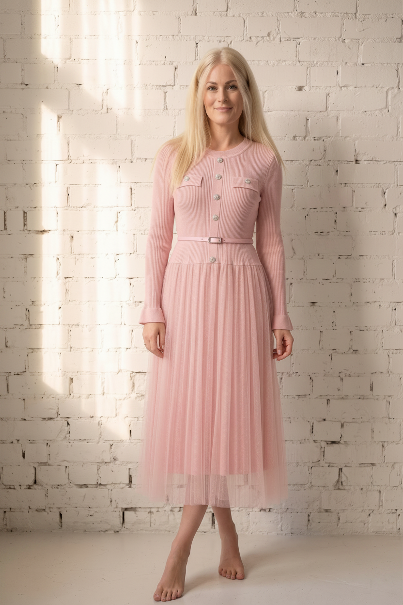 Sia - Lang kjole med tylskørt; fra webshoppen Defend Dreams